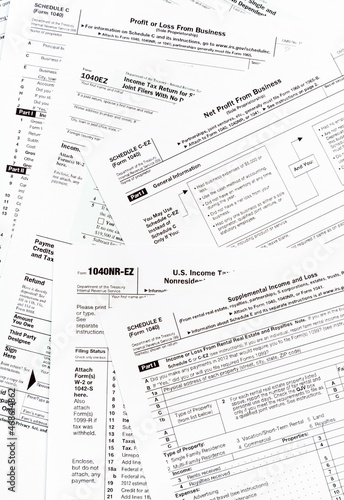 Tax Form 1040 with a pencil, Filing Documents photo