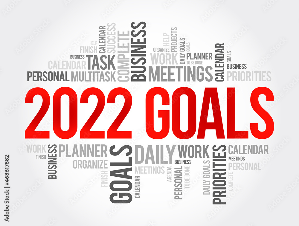 2022 Goals word cloud collage, business concept background 2022 Goals word cloud collage, business concept background