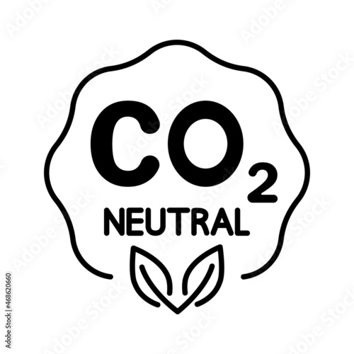 Carbon neutral. CO2 recycling icon. Carbon neutral footprint