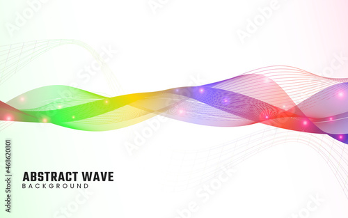 Abstract equalizer particles waves background Premium Vector