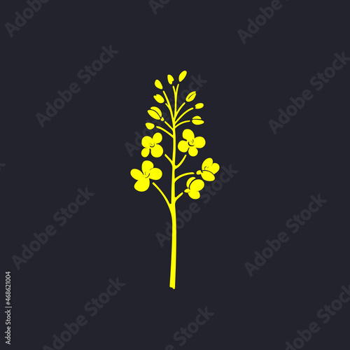Canola, mustard symbol. Production of biofuel, oil