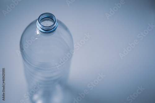 Empty plastic bottle on a white background