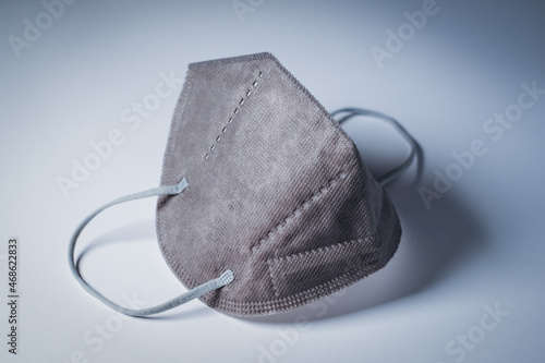 Gray respirator on a white background
