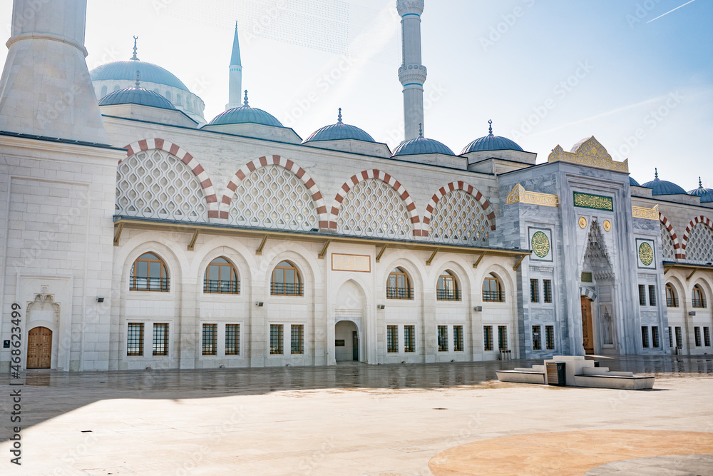 The Çamlıca Mosque in Uskudar district of Istanbul. New Mosque in Turkey