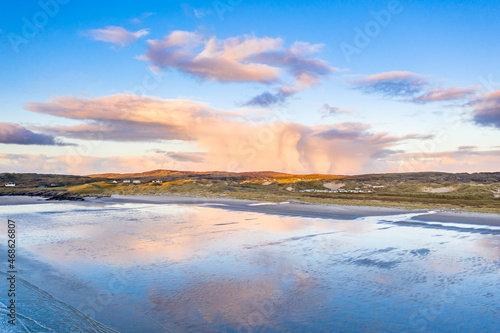 The coast between Kiltoorish bay beach and the Sheskinmore bay between Ardara and Portnoo in Donegal - Ireland