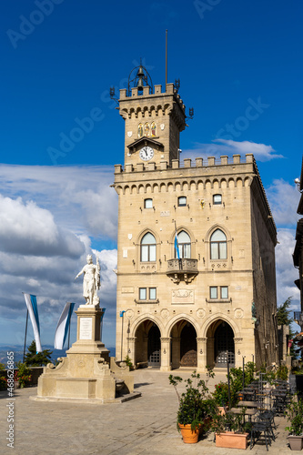 view of the Palazzo Pubblico in the capital of San Marino photo