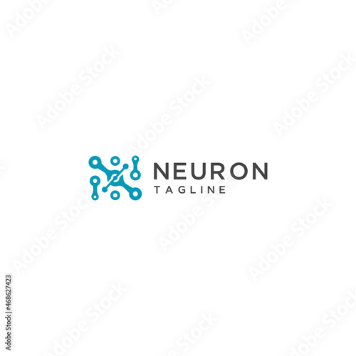 Neuron logo design template - vector
