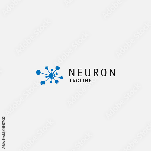 Neuron logo design template - vector