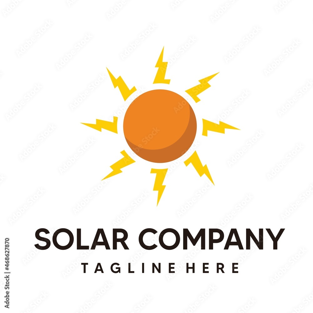 Fototapeta premium energy solar company logo template vector design