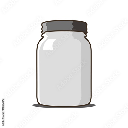 empty glass of jar vector design