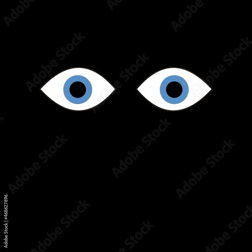 eyes open in the dark icon vector design