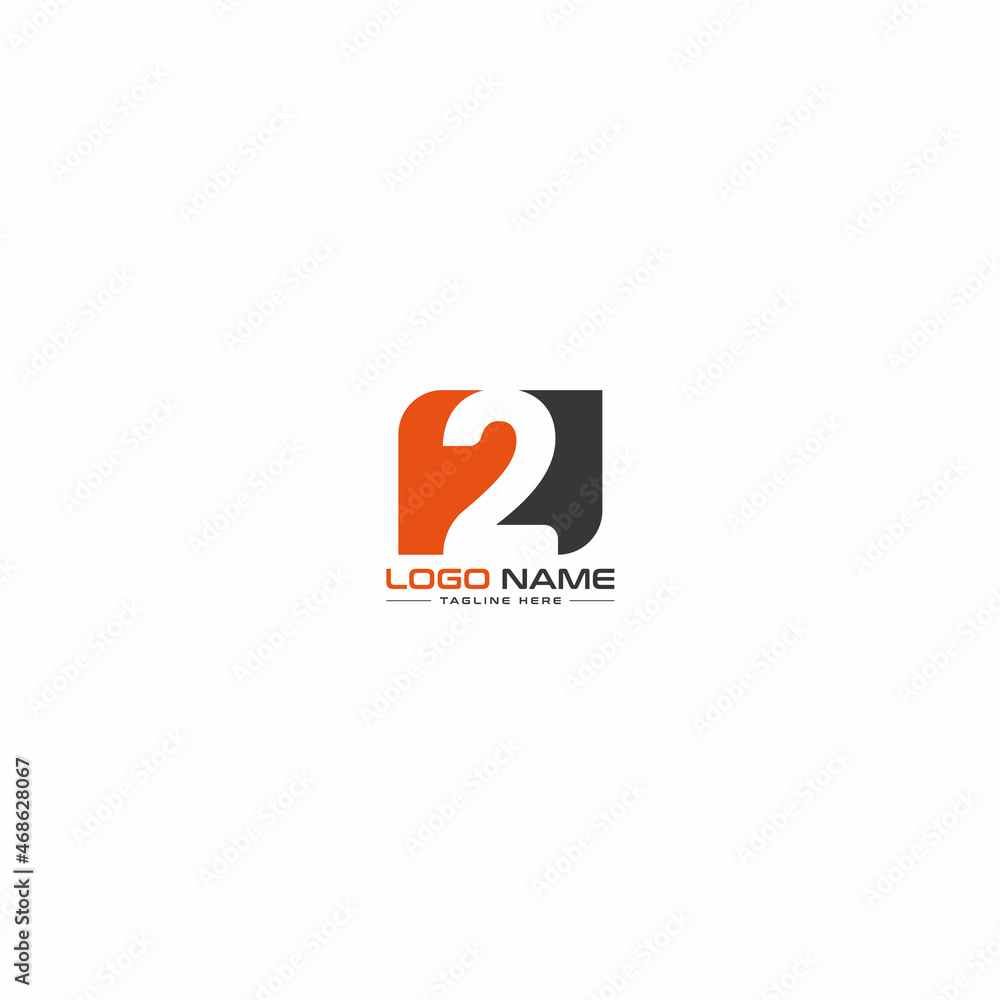 Number 2 logo design vector template Number 2 logo design vector template