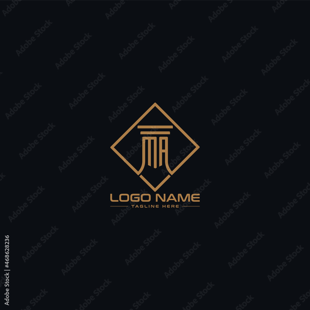 Law Firm logo with M letter vector template Law Firm logo with M letter vector template