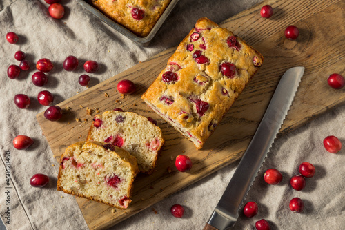 Homemade Thanksgiving Cranberry Bread Loaf