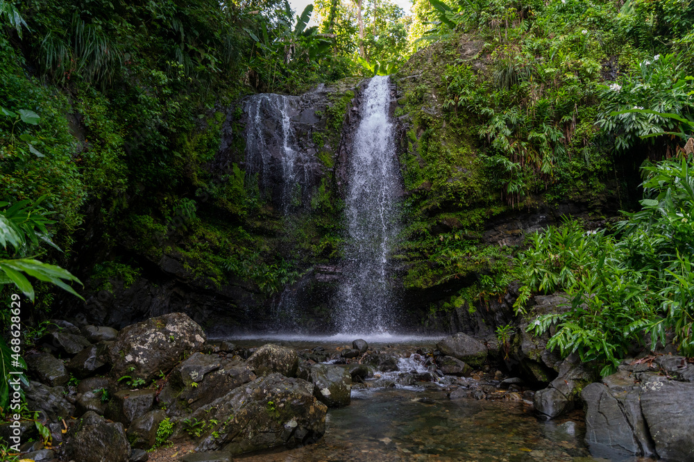 Waterfall Las Delicias located in the town of Ciales, Puerto Rico.