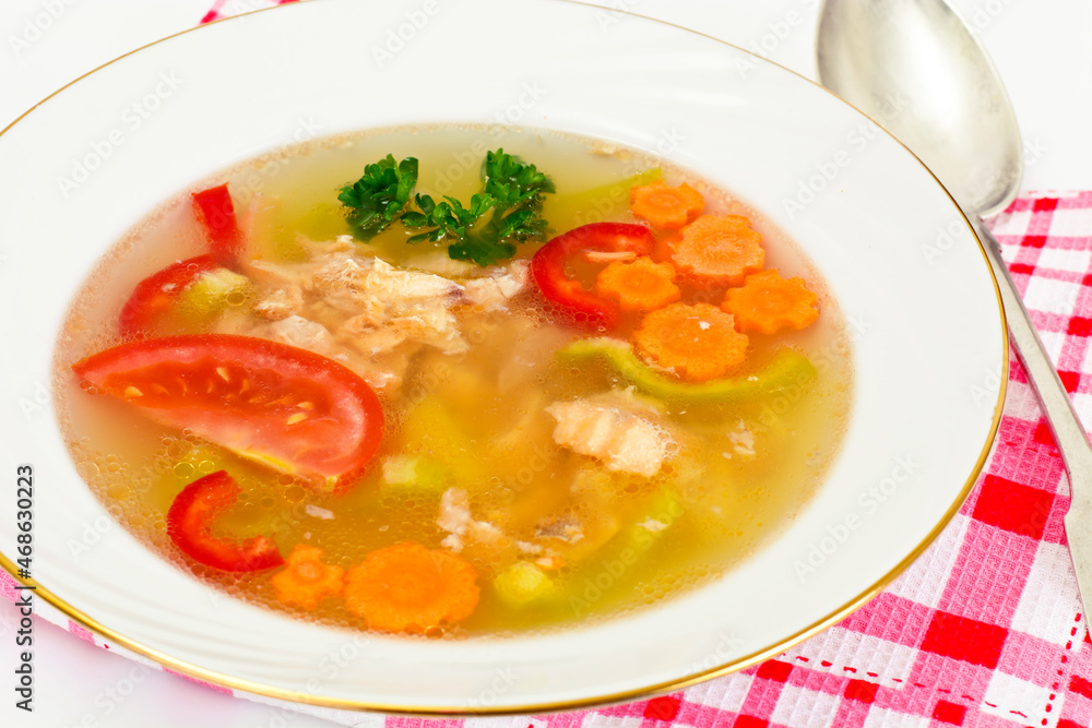 Fish Soup with Trout and Vegetables