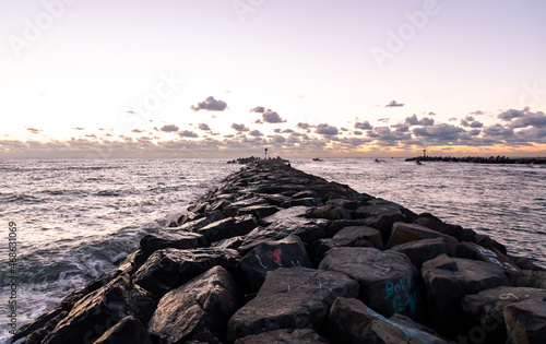 Wallpaper Mural Sunrise over the jetty at Manasquan Inlet Torontodigital.ca