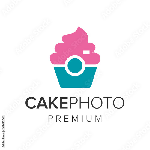 cake photo logo icon vector template