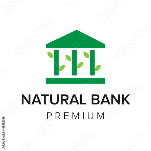 natural bank logo icon vector template