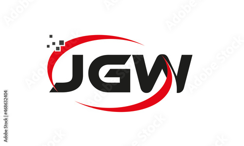 dots or points letter JGW technology logo designs concept vector Template Element