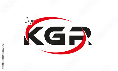 dots or points letter KGR technology logo designs concept vector Template Element photo