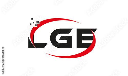 dots or points letter LGE technology logo designs concept vector Template Element photo