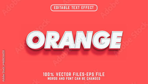 Orang text. editable text effect premium vectors