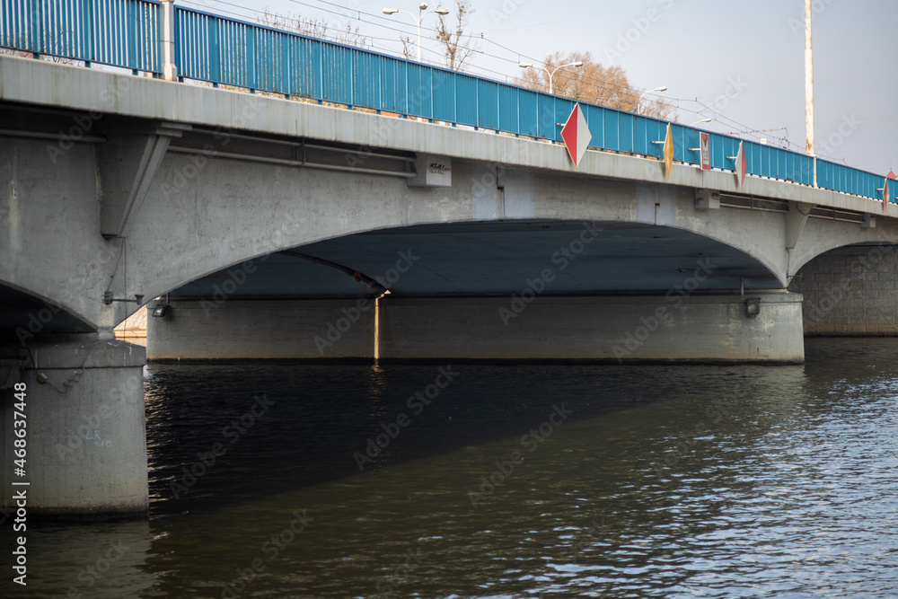 Bridge over the river in Wroclaw, Poland, Europe Bridge over the river in Wroclaw, Poland, Europe
