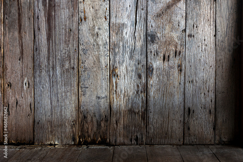 classic old wood floor on old texture background