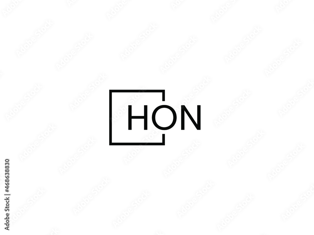 HON letter initial logo design vector illustration HON letter initial logo design vector illustration