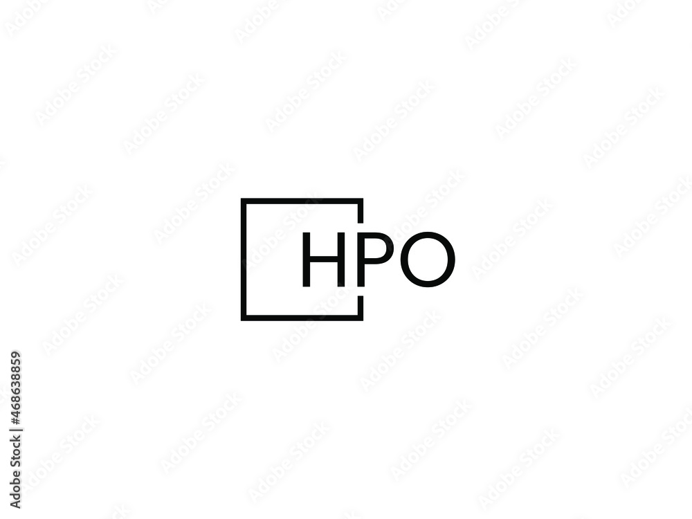 HPO letter initial logo design vector illustration HPO letter initial logo design vector illustration