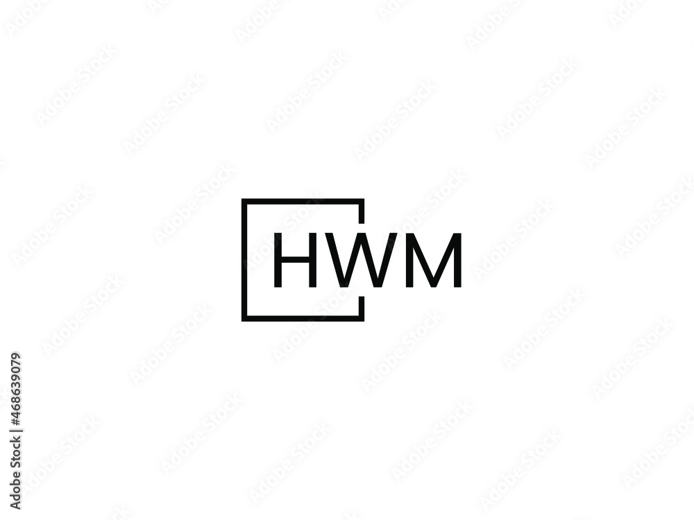 HWM Letter Initial Logo Design Vector Illustration HWM Letter Initial Logo Design Vector Illustration