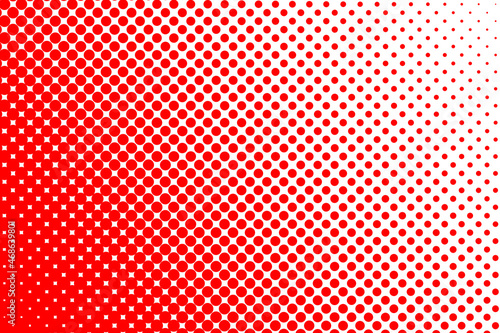 Trame dégradée pointillé rouge fond  blanc
