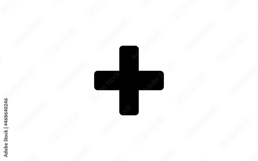 monochrome icon positive icon cross plus positive icon black icon with white background monochrome icon positive icon cross plus positive icon black icon with white background