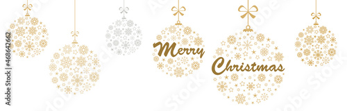 christmas greetings baubles with snow flakes