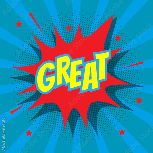 Colorful great comic speech bubble background