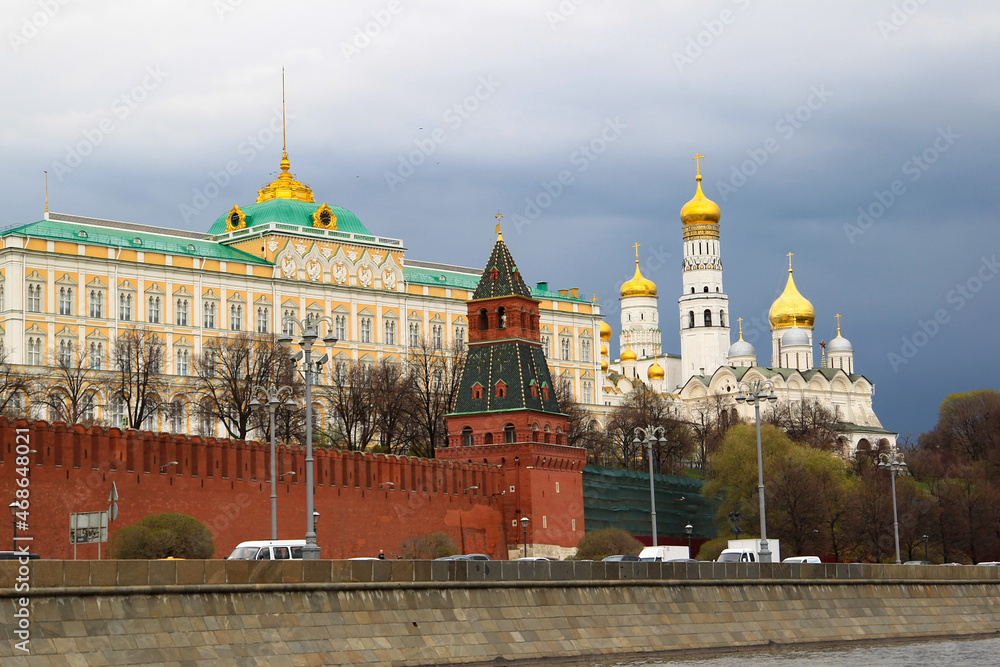 View from the river to the Moscow Kremlin