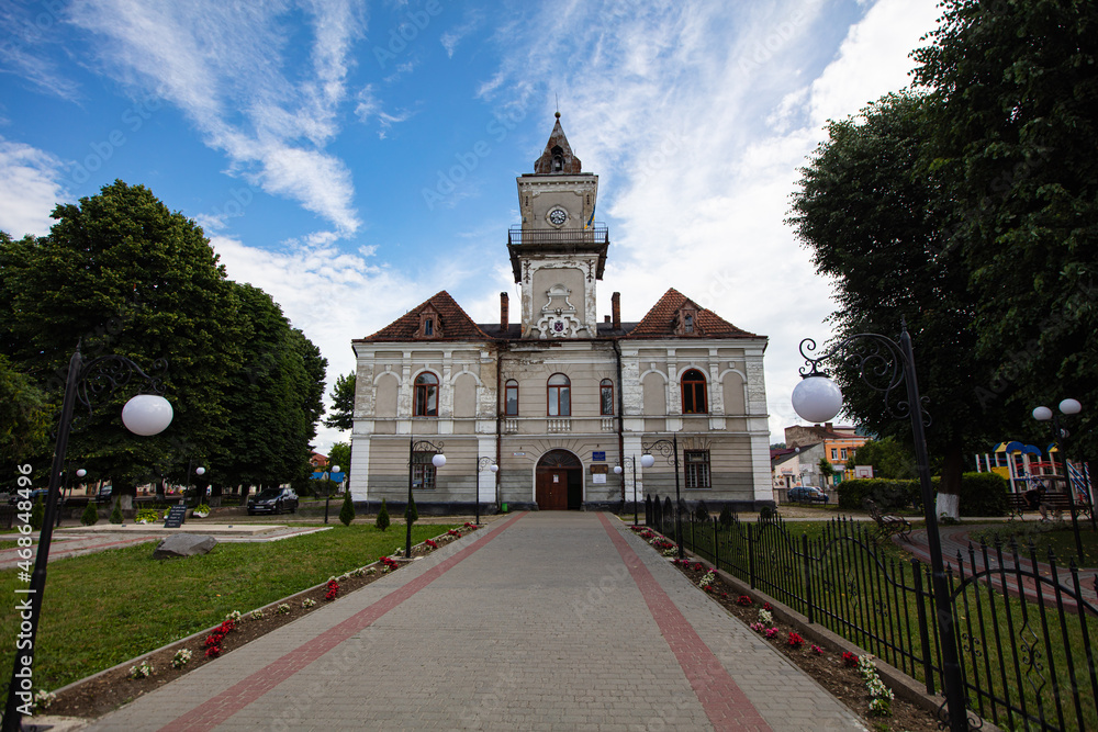 Town Hall in Dobromyl, Ukraine