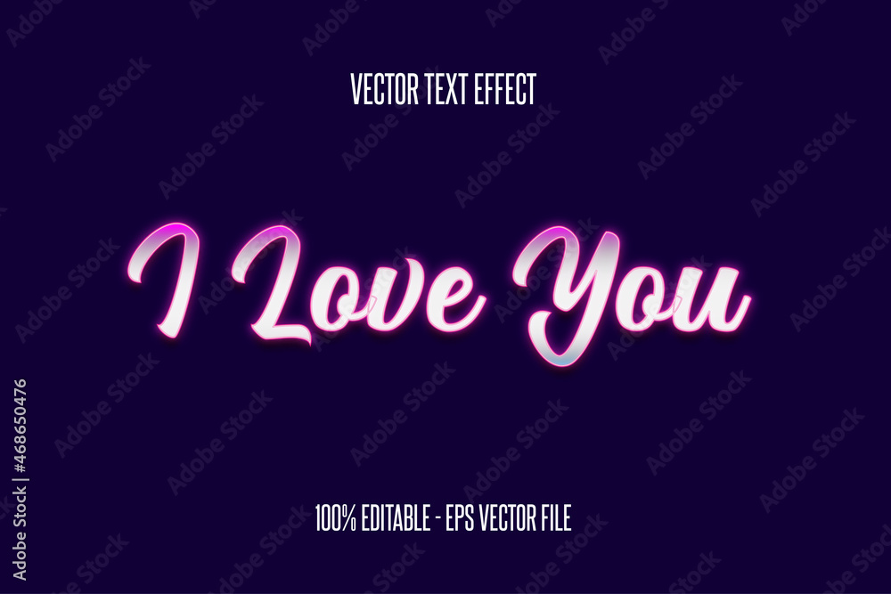 I Love You Text Effect