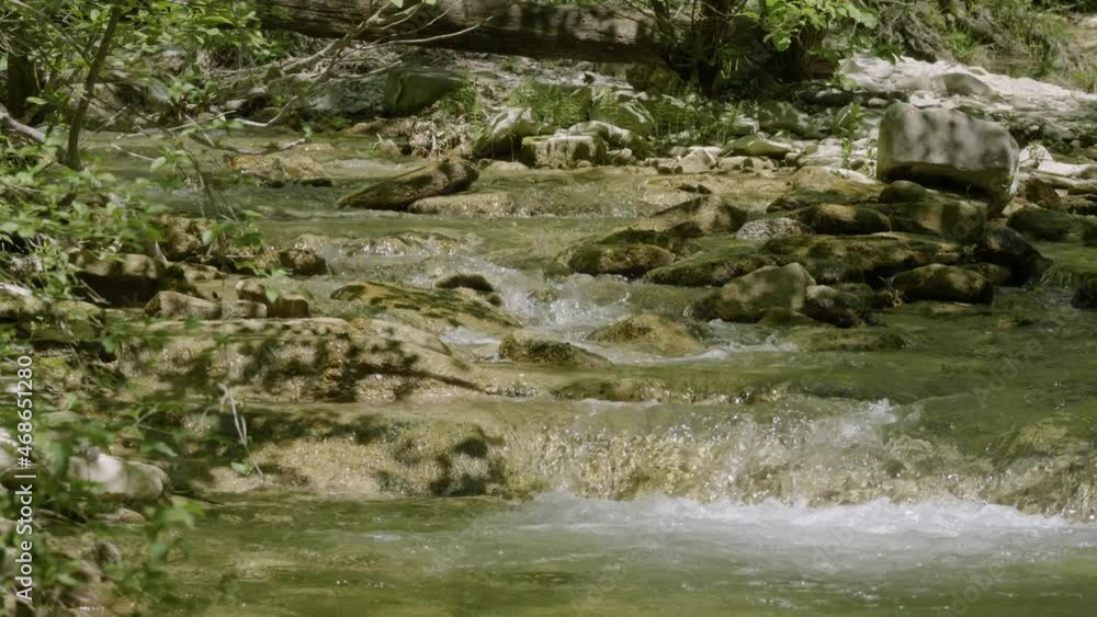 The North Caucasus. Mountain river Zhane in the springtime. The North Caucasus. Mountain river Zhane in the springtime.