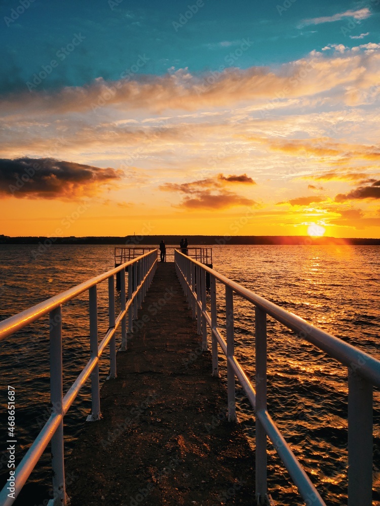 sunset on the pier