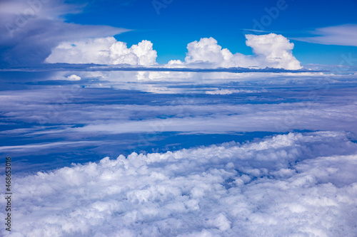 amazing view of cumulus clouds background