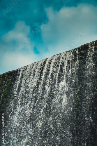 Low angle shot of Kuntala waterfall in India photo