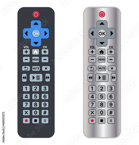 TV media remote control - Vector Illustration