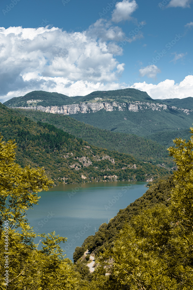 Beautiful nature at Sau Reservoir in Spain