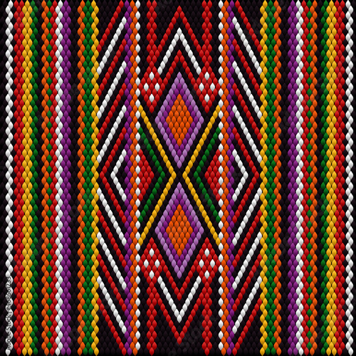Photography Pattern, ornament,  tracery, mosaic ethnic, folk, national, geometric  for fabric, interior, ceramic, furniture in the Latin American style