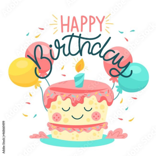 birthday greeting cards design.Happy bithday invitation