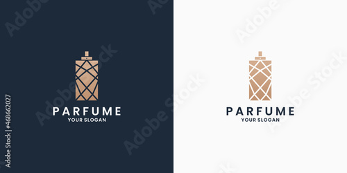 luxury perfume bottle logo design cosmetic.