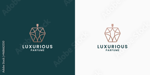 luxurious perfume logo design for cosmetic product