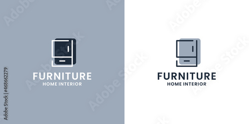 drawer furniture logo design for home furniture company and wood work